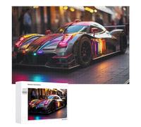 Rompecabezas para Adultos 1000 PCS Rompecabezas Neon City Racing Car Rompecabezas para Adultos Juego De Ingenio Análisis Y Lógica Regalos De Cumpleaños Y Únicos 1000 PCS
