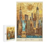 Rompecabezas para Adultos 1000 PCS Rompecabezas New York City Travel Klimt Rompecabezas para Adultos Juego Familiar Regalos para Mujeres para Cumpleaños, Navidad 1000 PCS