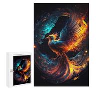 Rompecabezas para Adultos 1000 PCS Rompecabezas Phoenix Rising Fire and Water Harmony Rompecabezas para Adultos Juguete Decoración De Pared Aliviador del Estrés Difícil Y Desafiante 1000 PCS