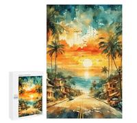 Rompecabezas para Adultos 1000 PCS Rompecabezas Road to Paradise Rompecabezas para Adultos Juguete Decoración De Pared Aliviador del Estrés Difícil Y Desafiante 1000 PCS