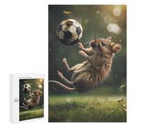 Rompecabezas para Adultos 1000 PCS Rompecabezas Soccer Football Mouse Ball Juego De Ingenio con Rompecabezas, Divertido Y Humorístico, 1000 PCS
