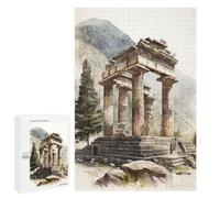Rompecabezas para Adultos 1000 PCS Rompecabezas Temple of Apollo in Delphi Rompecabezas para Adultos Juguete Decoración De Pared Aliviador del Estrés Difícil Y Desafiante 1000 PCS
