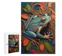 Rompecabezas para Adultos 1000 PCS Rompecabezas The Little Jumping Frog Rompecabezas para Adultos Juguete Decoración De Pared Aliviador del Estrés Difícil Y Desafiante 1000 PCS