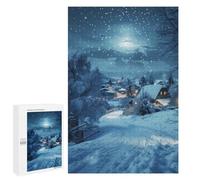 Rompecabezas para Adultos 1000 PCS Rompecabezas Winter Snowfall Village Rompecabezas para Adultos Juguete Decoración De Pared Aliviador del Estrés Difícil Y Desafiante 1000 PCS