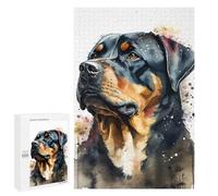 Rompecabezas para Adultos 1000 PCS Rottweiler Watercolor Dog Rompecabezas para Adultos Juego De Ingenio Desafío Difícil 1000 PCS