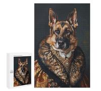 Rompecabezas para Adultos 1000 PCS Royal German Shepherd Portrait-1 Rompecabezas para Adolescentes: Mejora La Memoria, Entrena Tu Cerebro Y Tus Manos. Regalos para Reducir El Estrés 1000 PCS
