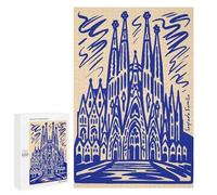 Rompecabezas para Adultos 1000 PCS Sagrada Familia, Barcelona, Spain, Illustration Rompecabezas para Adolescentes Desafío Educativo para Aliviar El Estrés Cumpleaños 1000 PCS