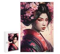 Rompecabezas para Adultos 1000 PCS Sakura Geisha Rompecabezas para Adultos Juegos Relajantes Mejora La Memoria Difícil Y Desafiante 1000 PCS