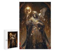 Rompecabezas para Adultos 1000 PCS Santa Muerte, Death As A Sorcerer Rompecabezas para Adultos Juego Práctico Mejora La Memoria Regalos para Amigos Y Familiares 1000 PCS