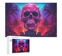 Rompecabezas para Adultos 1000 PCS Skull Cityscape Urban Fantasy Artwork Rompecabezas para Adolescentes Juego De Ingenio Carrera De Velocidad De Manos Regalos De Cumpleaños Y Únicos 1000 PCS