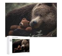 Rompecabezas para Adultos 1000 PCS Sleeping Bear and Toy in Forest Rompecabezas para Adultos Juguete Decoración De Pared Regalos para Mujeres Gran Regalo para Juegos 1000 PCS