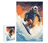 Rompecabezas para Adultos 1000 PCS Snowboard Ski Rompecabezas para Adultos Juegos Divertidos Decoración Desafiante De Completar 1000 PCS
