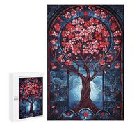 Rompecabezas para Adultos 1000 PCS Stained Glass Tree of Life Rompecabezas para Adolescentes Juego De Ingenio Análisis Y Lógica 1000 PCS