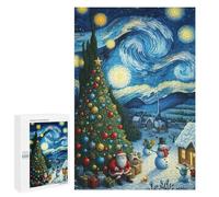 Rompecabezas para Adultos 1000 PCS Starry Christmas Night Rompecabezas para Adultos Juego Práctico Mejora La Memoria Regalos para Amigos Y Familiares 1000 PCS
