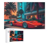 Rompecabezas para Adultos 1000 PCS Sunset Luxury Miami Beach Dreamscape Rompecabezas para Adultos Juguete Decoración De Pared Regalos para Mujeres Gran Regalo para Juegos 1000 PCS