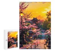 Rompecabezas para Adultos 1000 PCS Sunset Pagoda Rompecabezas para Adultos Juegos Familiares Corte De Precisión Cumpleaños Y Navidad 1000 PCS