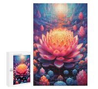 Rompecabezas para Adultos 1000 PCS Surreal Lotus Flower Rompecabezas para Adultos Juegos Divertidos Decoración Desafiante De Completar 1000 PCS
