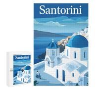 Rompecabezas para Adultos 1000 PCS The Beauty of Santorini Rompecabezas Juegos Relajantes Análisis Y Lógica Cumpleaños Y Navidad 1000 PCS