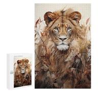 Rompecabezas para Adultos 1000 PCS The Golden King Lion Rompecabezas para Adultos Juegos Relajantes Mejora La Memoria Cumpleaños Y Navidad 1000 PCS