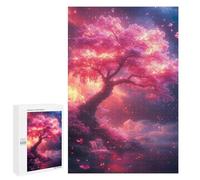 Rompecabezas para Adultos 1000 PCS The Pink Cherry Blossom Rompecabezas para Adultos Juegos Divertidos Decoración Desafiante De Completar 1000 PCS