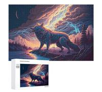 Rompecabezas para Adultos 1000 PCS Thundering Wolf Nature's Symphony Rompecabezas para Adultos Juegos Familiares Decoración del Hogar Regalos para Amigos Y Familiares 1000 PCS