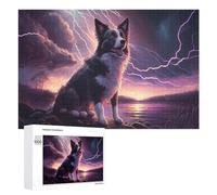 Rompecabezas para Adultos 1000 PCS Thunderstorm Dog Painting Rompecabezas para Adultos Juegos Relajantes Regalo De Cumpleaños Gran Regalo para Jugar 1000 PCS