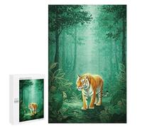 Rompecabezas para Adultos 1000 PCS Tiger in Emerald Forest Rompecabezas para Adultos Juegos Familiares Regalo De Cumpleaños Regalos De Cumpleaños 1000 PCS