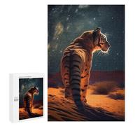 Rompecabezas para Adultos 1000 PCS Tiger Under The Stars Rompecabezas para Adolescentes Juego De Ingenio Análisis Y Lógica 1000 PCS