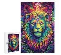 Rompecabezas para Adultos 1000 PCS Trippy Lion Rompecabezas para Adolescentes Juego De Ingenio Análisis Y Lógica 1000 PCS