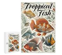 Rompecabezas para Adultos 1000 PCS Tropical Fish Poster Rompecabezas para Adultos Juegos Familiares Alivia El Estrés Regalo De Cumpleaños, Regalos, 1000 PCS