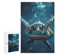 Rompecabezas para Adultos 1000 PCS Turtle Diving Blue Ocean Rompecabezas para Adolescentes Juegos Familiares Difícil Difícil 1000 PCS