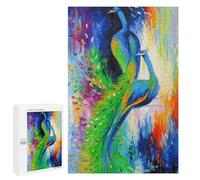 Rompecabezas para Adultos 1000 PCS Two Peacocks Rompecabezas para Adultos Juego Práctico Mejora La Memoria Regalos para Amigos Y Familiares 1000 PCS