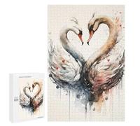 Rompecabezas para Adultos 1000 PCS Two Swans in Love Rompecabezas para Adultos Juegos Familiares Corte De Precisión Cumpleaños Y Navidad 1000 PCS