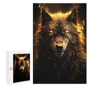 Rompecabezas para Adultos 1000 PCS Unleashed Black Wolf Rompecabezas para Adultos Juegos Familiares Regalo De Cumpleaños Regalos De Cumpleaños 1000 PCS