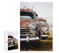 Rompecabezas para Adultos 1000 PCS Vintage Car in The Field Rompecabezas para Adultos Juegos Familiares Corte De Precisión Cumpleaños Y Navidad 1000 PCS