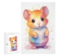 Rompecabezas para Adultos 1000 PCS Watercolor Baby Hamster Rompecabezas para Adolescentes Juego De Ingenio Análisis Y Lógica 1000 PCS