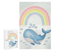 Rompecabezas para Adultos 1000 PCS Whale, Fish and Rainbow Rompecabezas para Adultos Juegos Divertidos Decoración Desafiante De Completar 1000 PCS