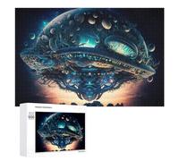 Rompecabezas para Adultos 1000 PCS Whale-Shaped Floating Island in Space Rompecabezas para Adultos Juguete Decoración De Pared Regalos para Mujeres Gran Regalo para Juegos 1000 PCS