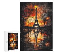 Rompecabezas para Adultos 1000 PCS Whispers of History Gothic Paris at Dusk Rompecabezas para Adultos Juegos Relajantes Mejora La Memoria Cumpleaños Y Navidad 1000 PCS