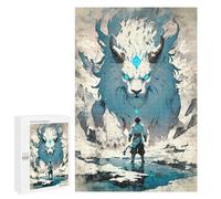 Rompecabezas para Adultos 1000 PCS White Lion Spirit Rompecabezas para Adultos Juegos Familiares Corte De Precisión Cumpleaños Y Navidad 1000 PCS