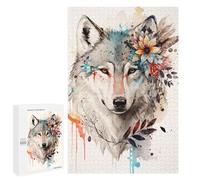 Rompecabezas para Adultos 1000 PCS White Wolf Head Rompecabezas para Adultos Juegos Relajantes Regalo De Cumpleaños Gran Regalo para Jugar 1000 PCS