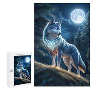 Rompecabezas para Adultos 1000 PCS Wolf Light Night Atmospher Rompecabezas para Adultos Juegos Familiares Corte De Precisión Cumpleaños Y Navidad 1000 PCS