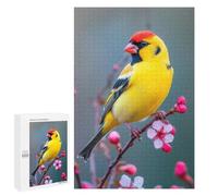 Rompecabezas para Adultos 1000 PCS Yellow Goldfinch Bird on Branch Rompecabezas para Adultos Juegos Familiares Decoración del Hogar Regalos para Amigos Y Familiares 1000 PCS
