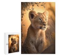 Rompecabezas para Adultos 1000 PCS Young Lion Cub in Sunlight Rompecabezas para Adolescentes Juego De Ingenio Análisis Y Lógica 1000 PCS