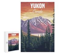 Rompecabezas para Adultos 1000 PCS Yukon Canada Mountain Landscape Rompecabezas para Adultos Juegos Divertidos Decoración Desafiante De Completar 1000 PCS