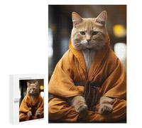 Rompecabezas para Adultos 1000 PCS Zen Cat Monk Rompecabezas para Adolescentes Juego De Ingenio Análisis Y Lógica 1000 PCS