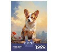 Rompecabezas para Adultos 1000 Pembroke Welsh Corgi Rompecabezas para Adultos Juego Práctico Corte De Precisión Regalos para Amigos Y Familiares 52x38cm/1000pcs