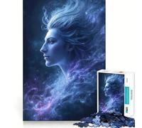 Rompecabezas para Adultos 1000 Perfil de Mujer Celestial Corte Premium Juego Creativo Juguete Diversión Ociosa Arte Navideño Exhibición (50x75cm)