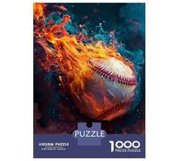Rompecabezas para Adultos 1000 Piezas Abstract Baseball Flames Rompecabezas para Adultos Juegos Relajantes Regalos para Mujeres Oferta como Regalos para Toda La Familia 52x38cm/1000pcs