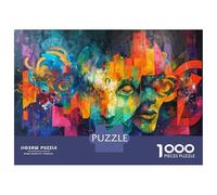 Rompecabezas para Adultos 1000 Piezas Abstract Graffiti Art Print Rompecabezas para Adultos Juegos Relajantes Regalos para Mujeres Oferta como Regalos para Toda La Familia 52x38cm/1000pcs